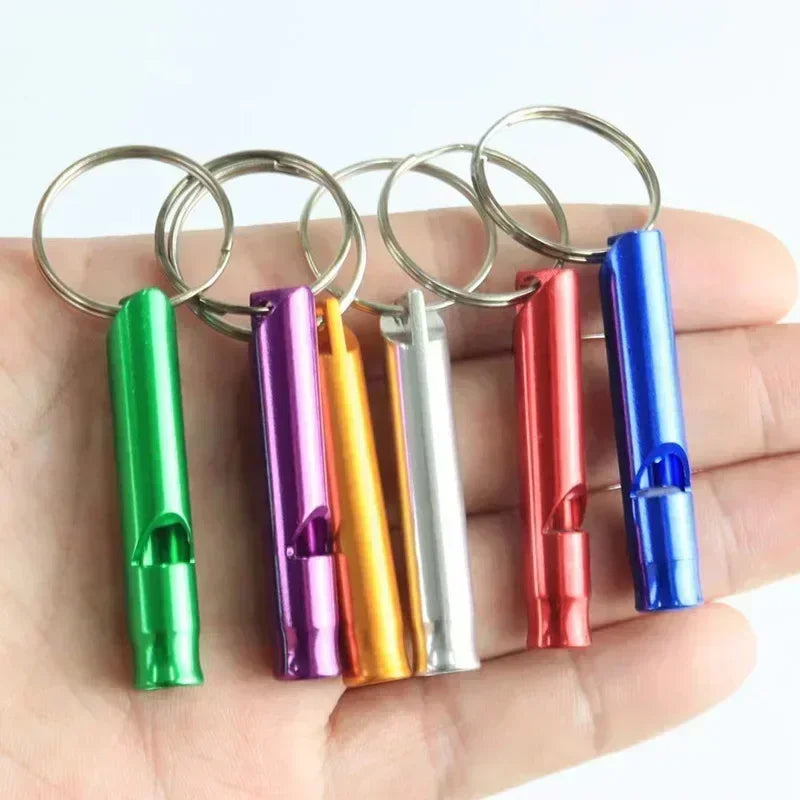 Mini Aluminum Alloy Survival Whistle – Keychain Emergency Whistle for Camping & Outdoors