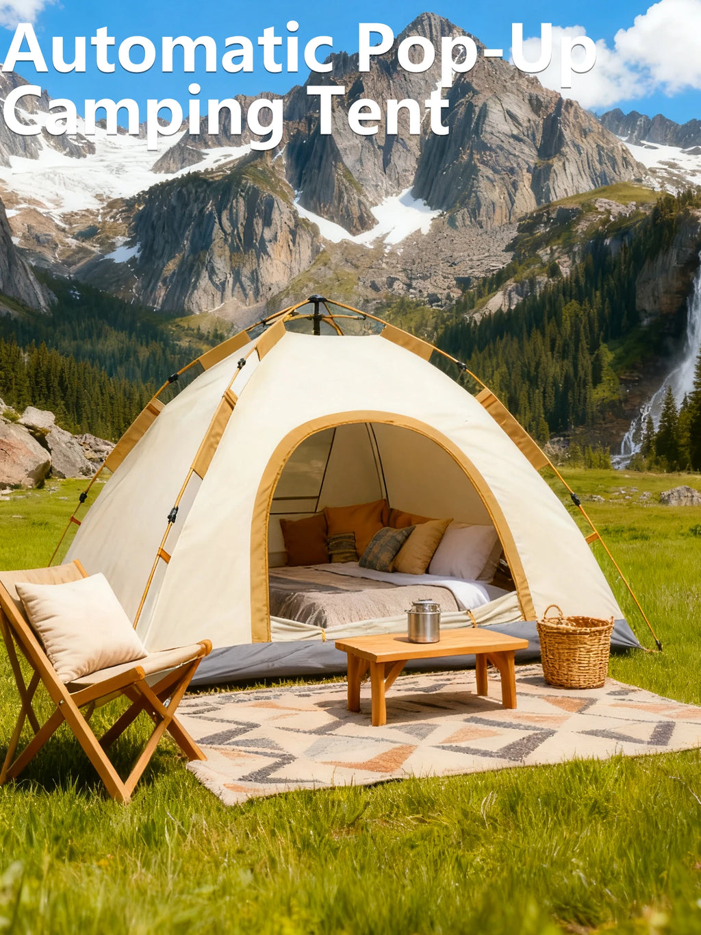 Pop-Up Solo Camping Tent - Instant Setup 1-Person Shelter