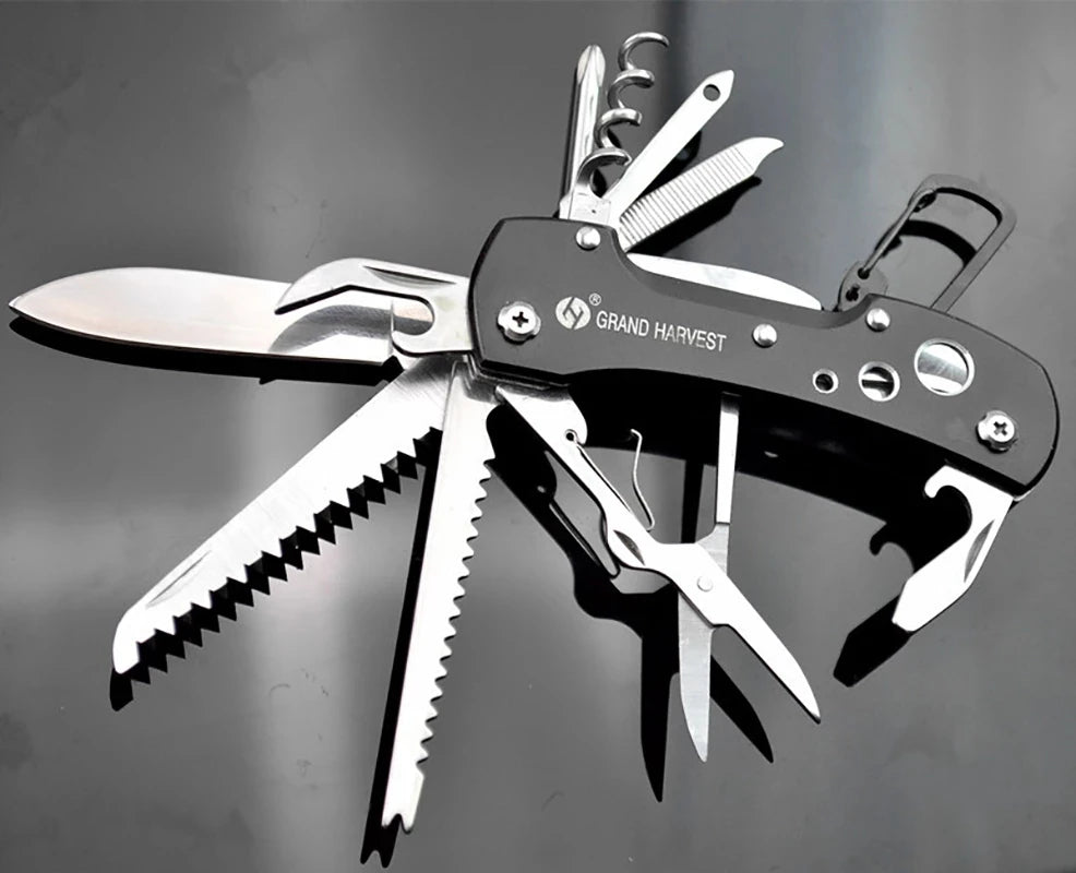11-in-1 Stainless Steel Multitool Folding Knife
