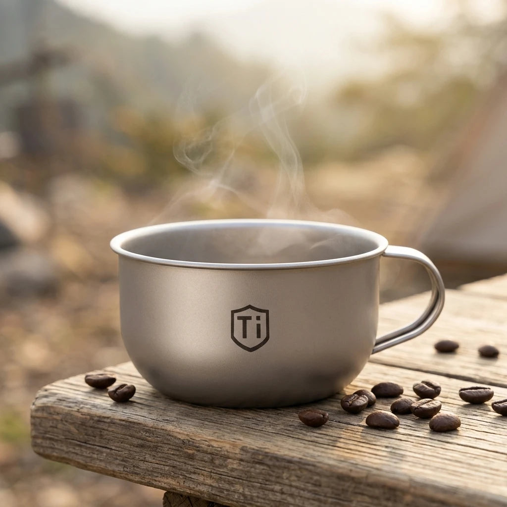 Double-Wall Titanium Camping Cup