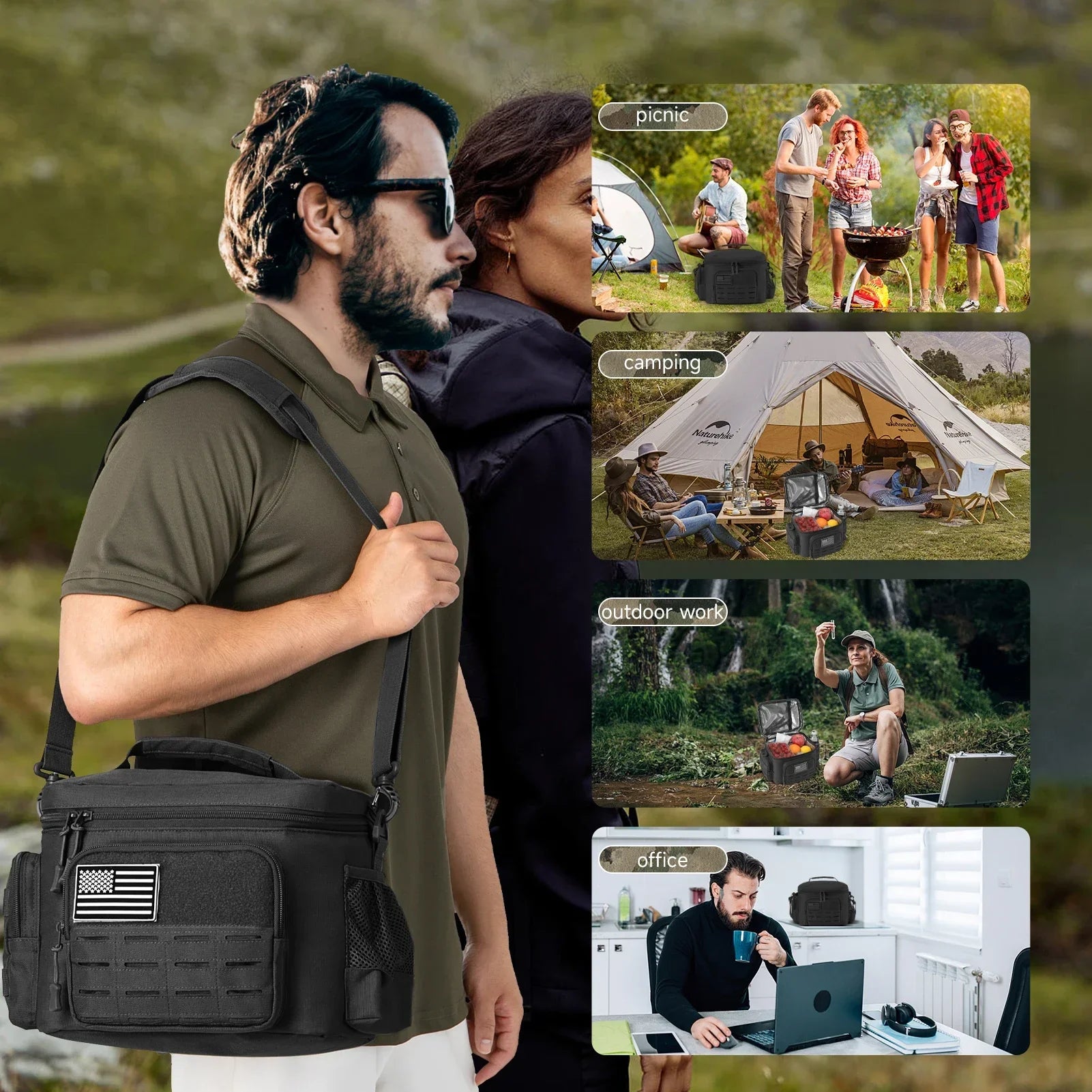 ReFire Gear 13L Tactical Cooler Bag – Insulated Lunch Backpack for Camping & Outdoors