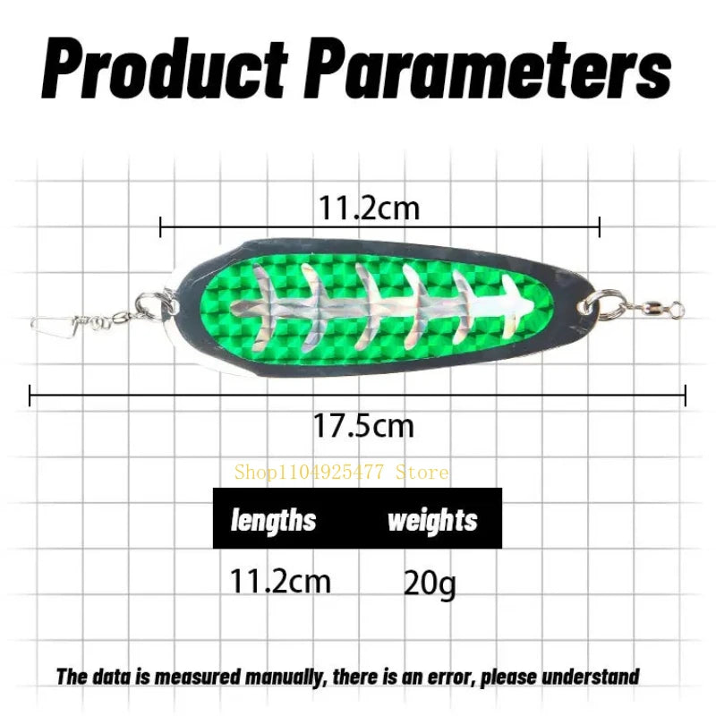 Rotating Metal Fishing Lure - 4.5"