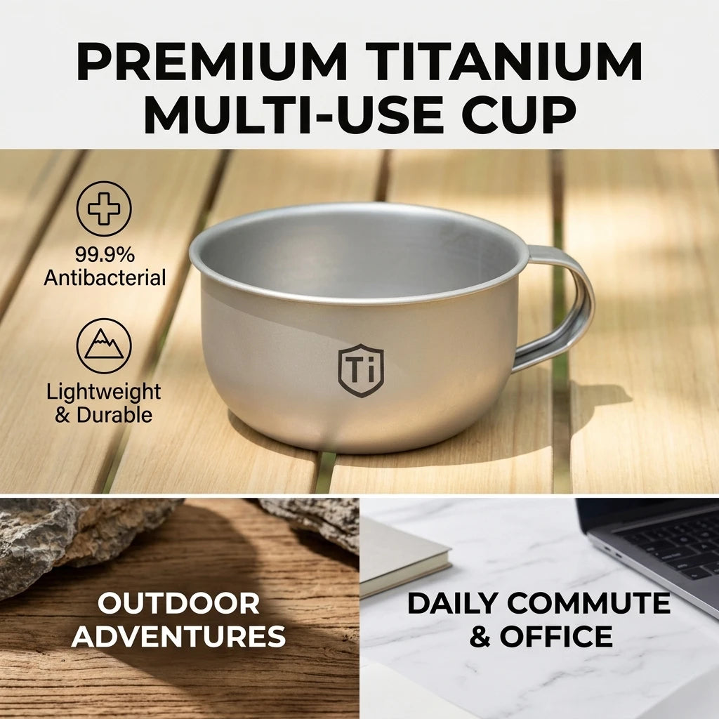 Double-Wall Titanium Camping Cup