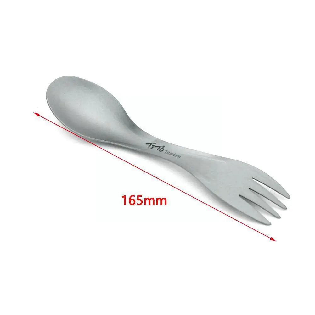 Titanium Spork – Ultralight 2-in-1 Camping Utensil for Hiking, Backpacking & Camping