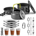 Camping Cookware Set with Folding Handles