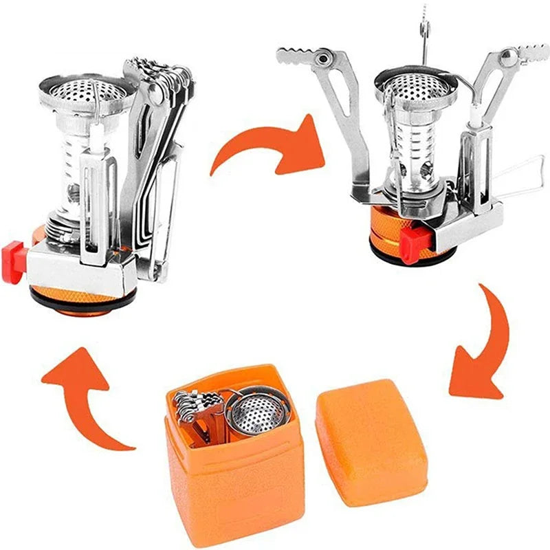 Compact Folding Camping Gas Stove Burner