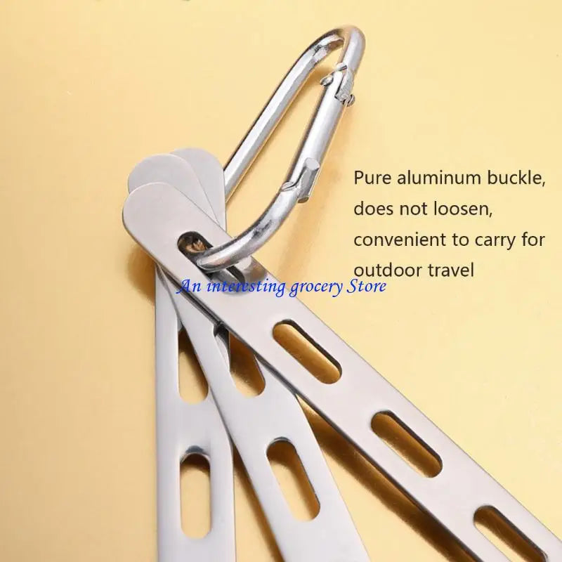 4-Piece Stainless Steel Camping Utensil Set — Lightweight Fork, Spoon & Cutter for Hiking & Outdoor Dining