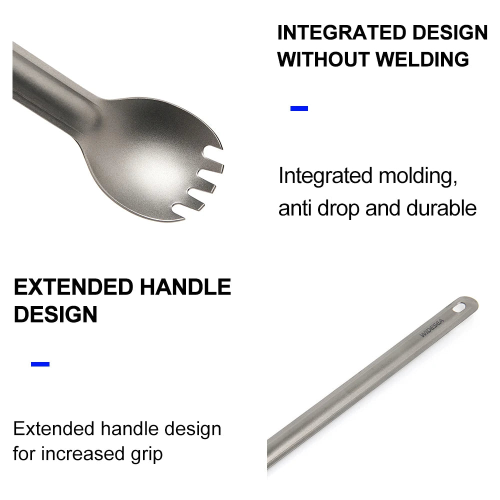 Titanium Camping Spork and Spoon
