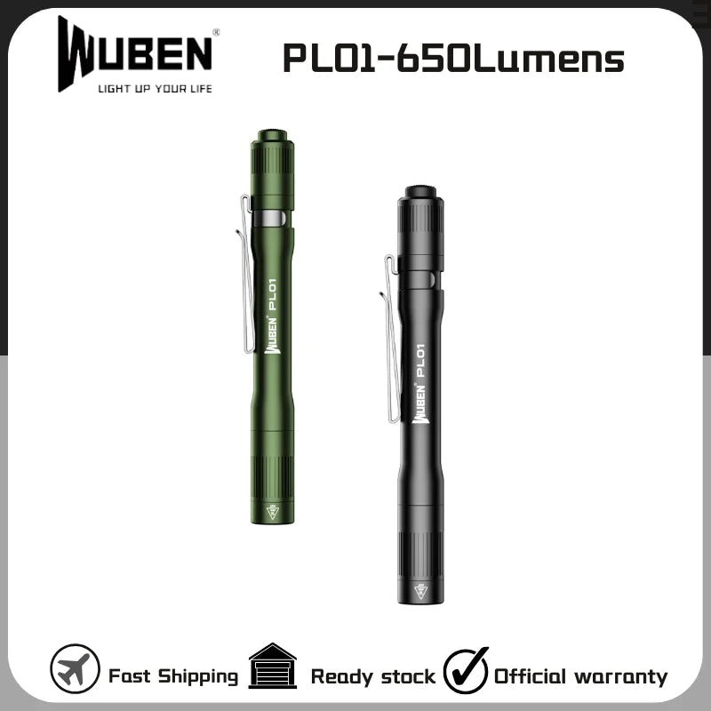 WUBEN PL01 Pen Light – 650 Lumens Rechargeable EDC Flashlight, Waterproof