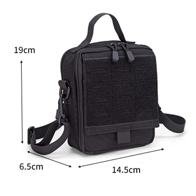 Tactical MOLLE First Aid Pouch – 600D Nylon EDC Organizer Bag (Black, Tan, OD Green)