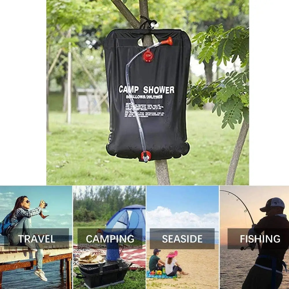 Camping Shower Bag — 20L Portable Shower for Hiking & Moto Camping