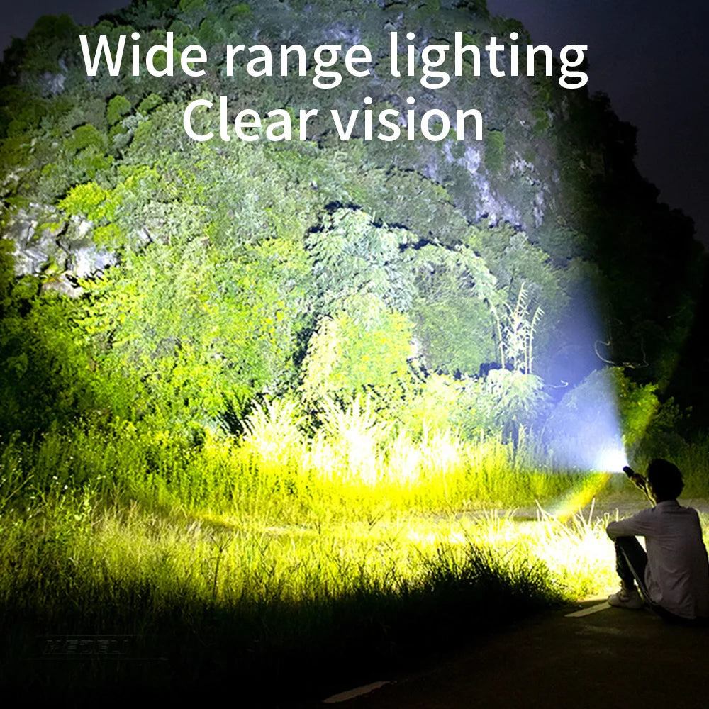 BERCOL Rechargeable Flashlight — 30W LED, IPX6 Waterproof, 5 Modes