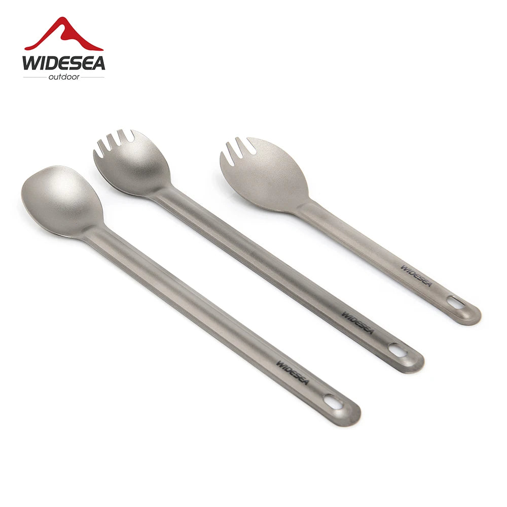 Titanium Camping Spork and Spoon
