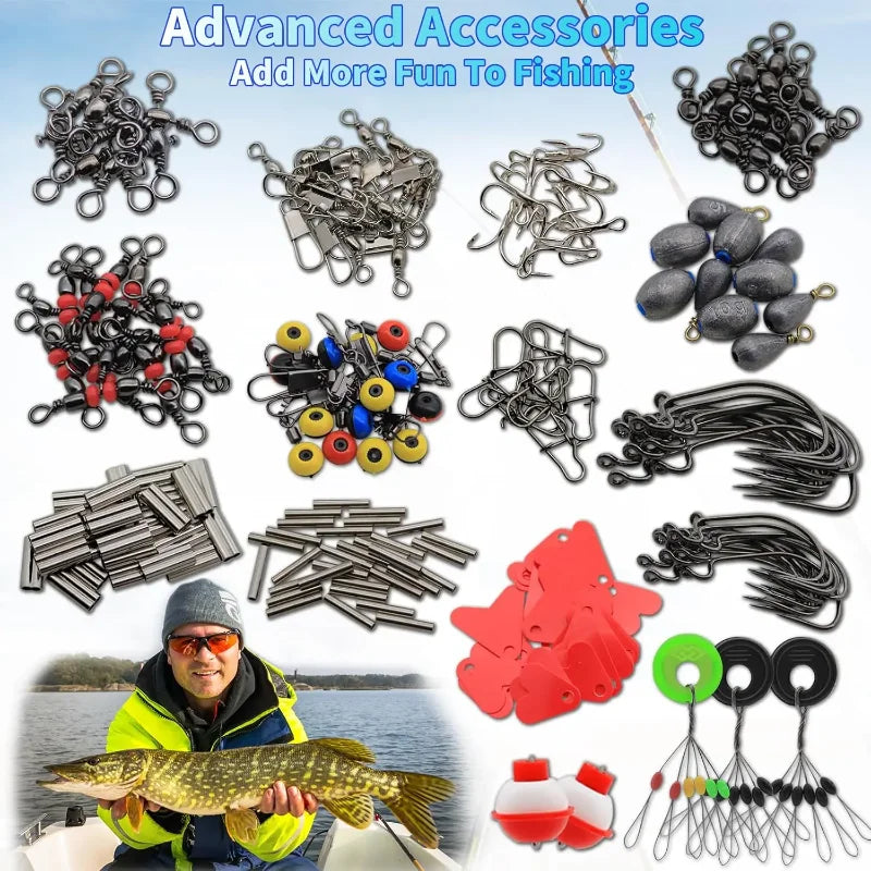 264-Piece Complete Fishing Tackle Kit - with Storage Box