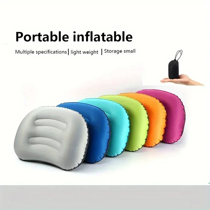 MEXiZE Ultralight Inflatable Camping Pillow — Neck & Lumbar Support for Backpacking & Moto Camping