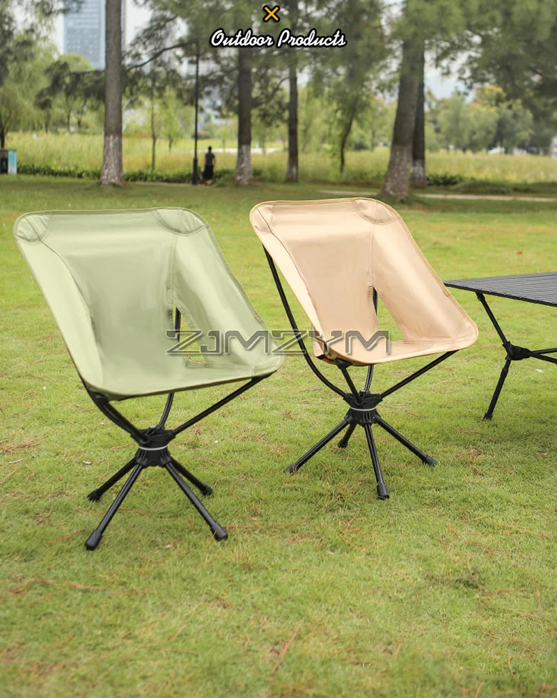 Compact Swivel Camping Chair for Moto-Camping