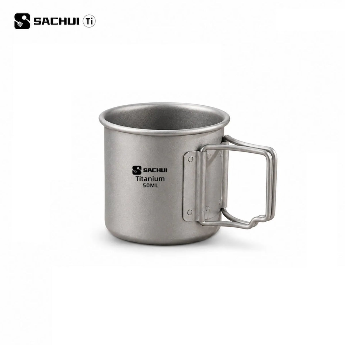Mini Titanium Camping Cup with Folding Handle
