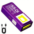 Compact LED Flashlight - Rechargeable Magnetic Clip Light