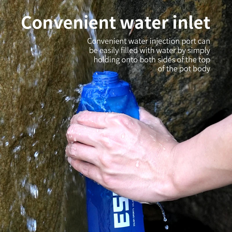 Collapsible Water Bottle – 500ml BPA-Free Soft Flask for Running, Hiking & Camping