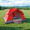 Pop-Up Camping Tent — 3-4 Person, Double-Layer, Double Door | 4-Season