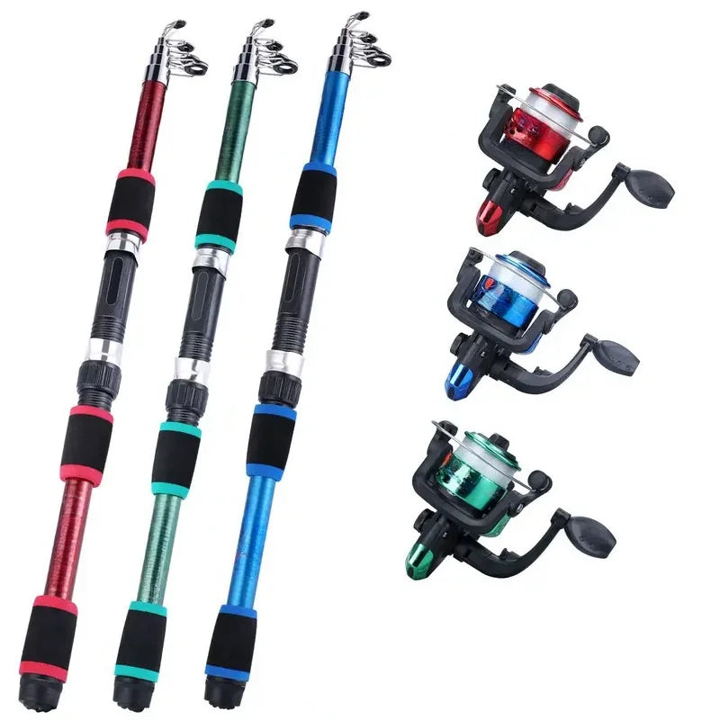 Complete Telescopic Fishing Rod & Reel Combo kit