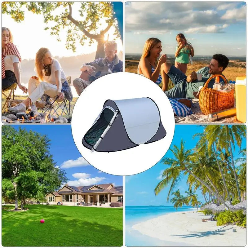 Pop-Up Tent 1-2 Person -  Quick Setup Tent for Motorcycle Camping