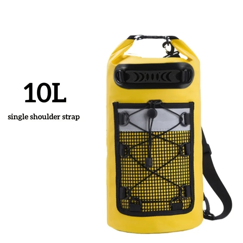 Waterproof PVC Dry Bag – 10L / 20L / 30L / 40L Roll-Top Pack for Kayaking, Rafting, Motorcycle & Camping