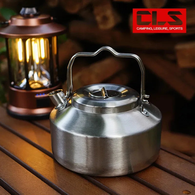 Stainless Steel Camping Kettle with Locking Handle