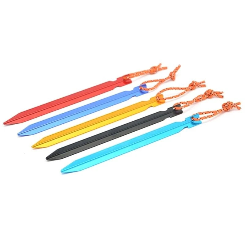 Heavy Duty Aluminum 10-Pack  Camping Pegs for Tents, Tarps & Canopies