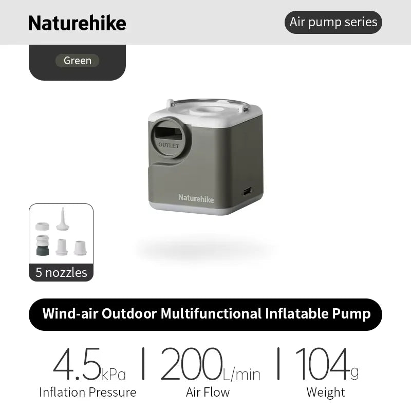 Naturehike Wind-Air Electric Pump – 2400mAh USB Rechargeable
