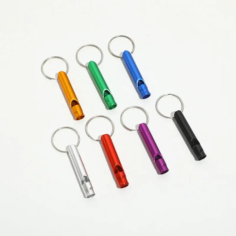 Mini Aluminum Alloy Survival Whistle – Keychain Emergency Whistle for Camping & Outdoors