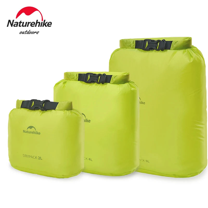 Naturehike Waterproof Dry Bag – Compression Roll-Top Sack for Kayaking, Rafting & Camping (2L / 4L / 8L)