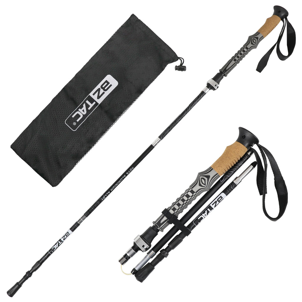Foldable Trekking Poles – Lightweight Aluminum, Adjustable & Shock-Absorbing