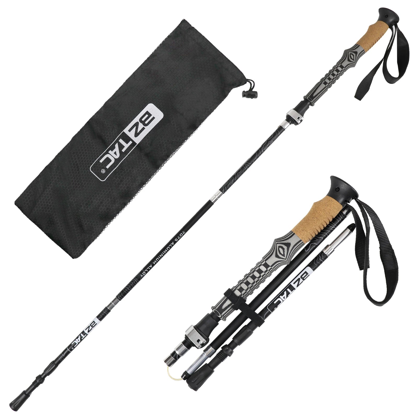 Foldable Trekking Poles – Lightweight Aluminum, Adjustable & Shock-Absorbing