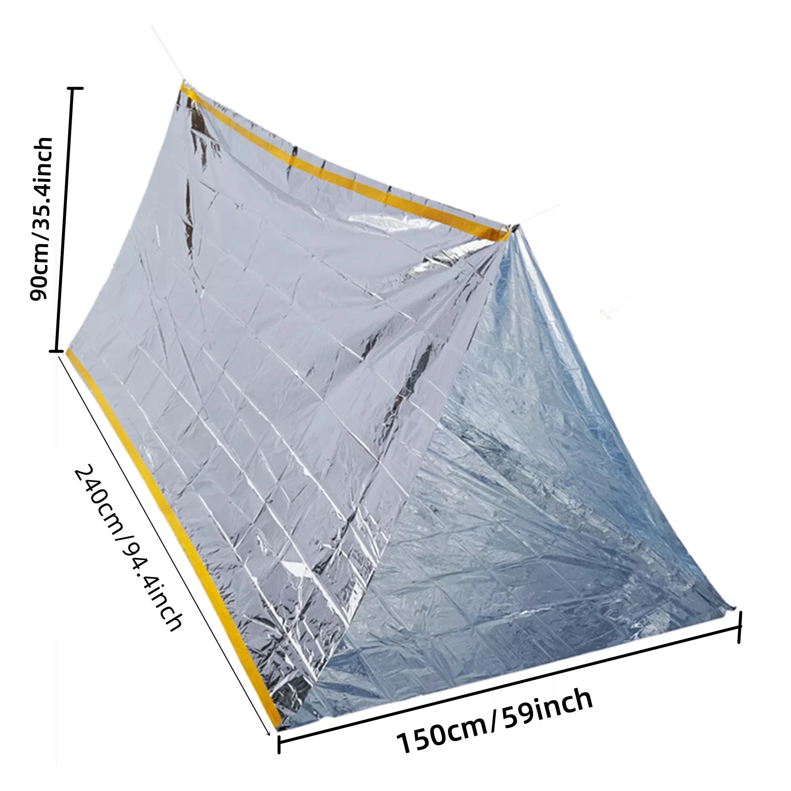 Emergency Mylar Survival Tent – 2-Person Waterproof Tube Tent & Thermal Shelter Kit