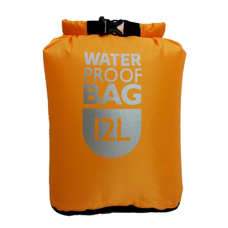 Waterproof Dry Bag –  Polyester Roll-Top Sack for Kayaking, Camping & Rafting (6L / 12L / 24L)