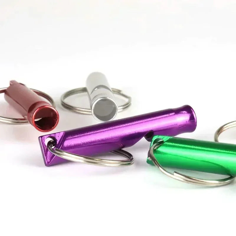 Mini Aluminum Alloy Survival Whistle – Keychain Emergency Whistle for Camping & Outdoors