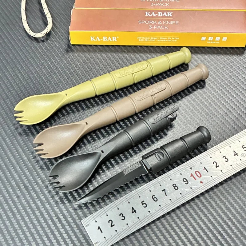 Tactical EDC - Fork- Spoon- Knife Combo Cutlery Set