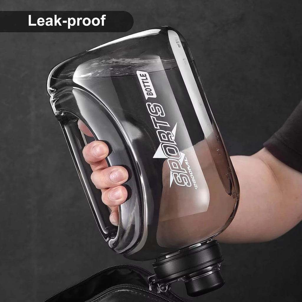 Large Capacity Sport Water Bottle with Straw & Strap – BPA-Free, 1.8L / 2.8L