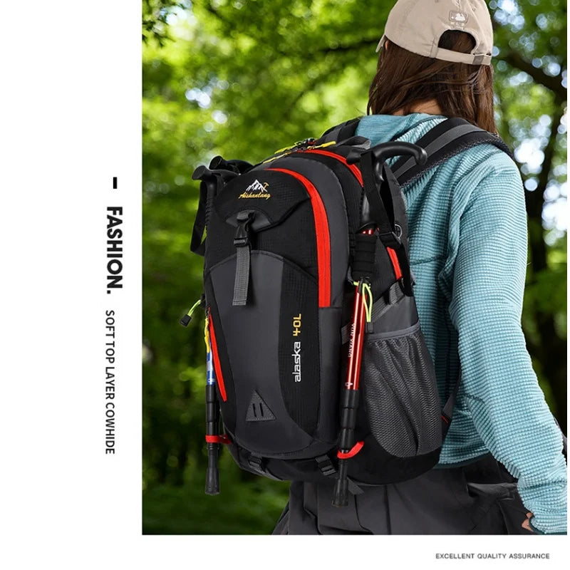 40L Water-Resistant Travel Backpack – Hiking and Camping