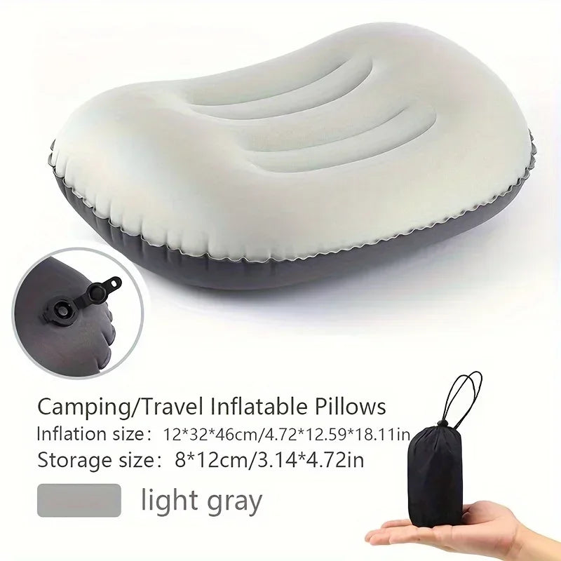 MEXiZE Ultralight Inflatable Camping Pillow — Neck & Lumbar Support for Backpacking & Moto Camping