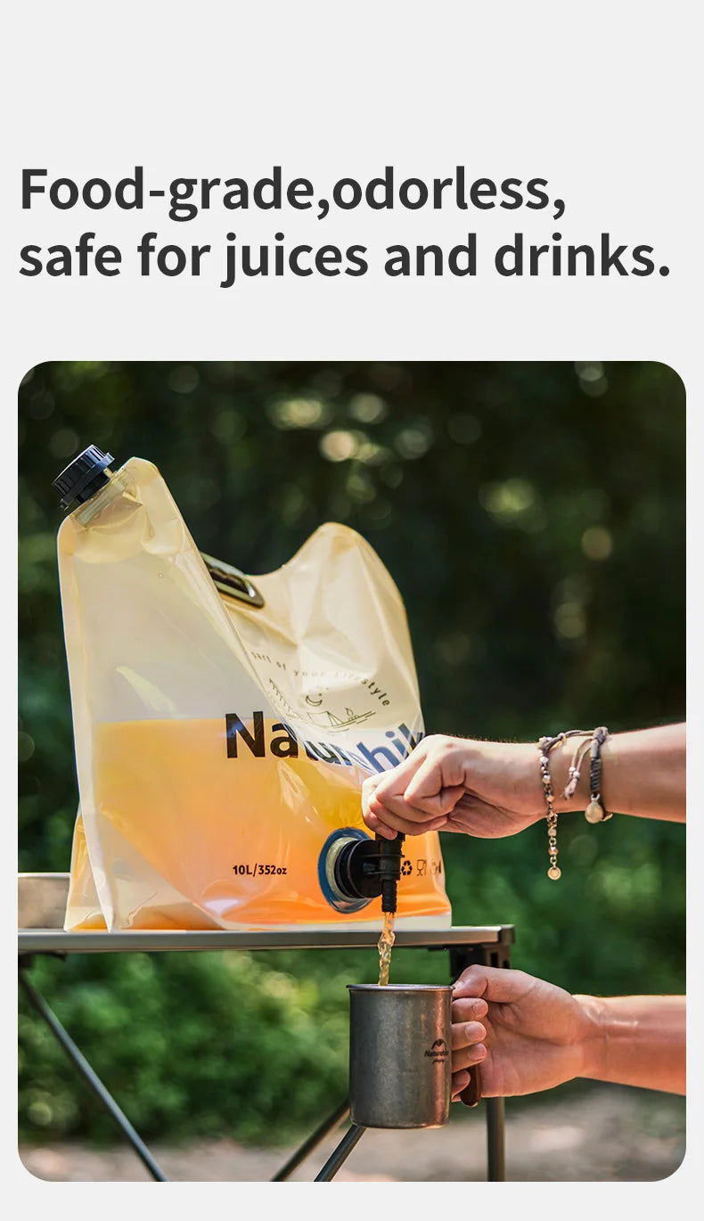 Naturehike 10L Folding Water Storage Bag – Leak-Proof Collapsible Container for Camping & Hiking
