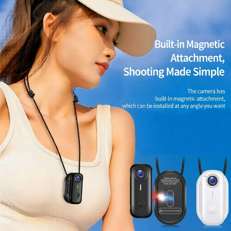 DIXSG Magnetic 1080P Body Camera – WiFi, Helmet & Motorcycle Mount, Loop Recording
