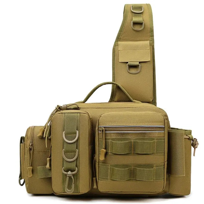 Tactical Fishing Bag with Rod Holder
