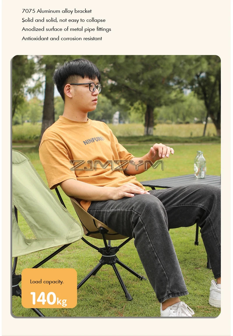 Compact Swivel Camping Chair for Moto-Camping