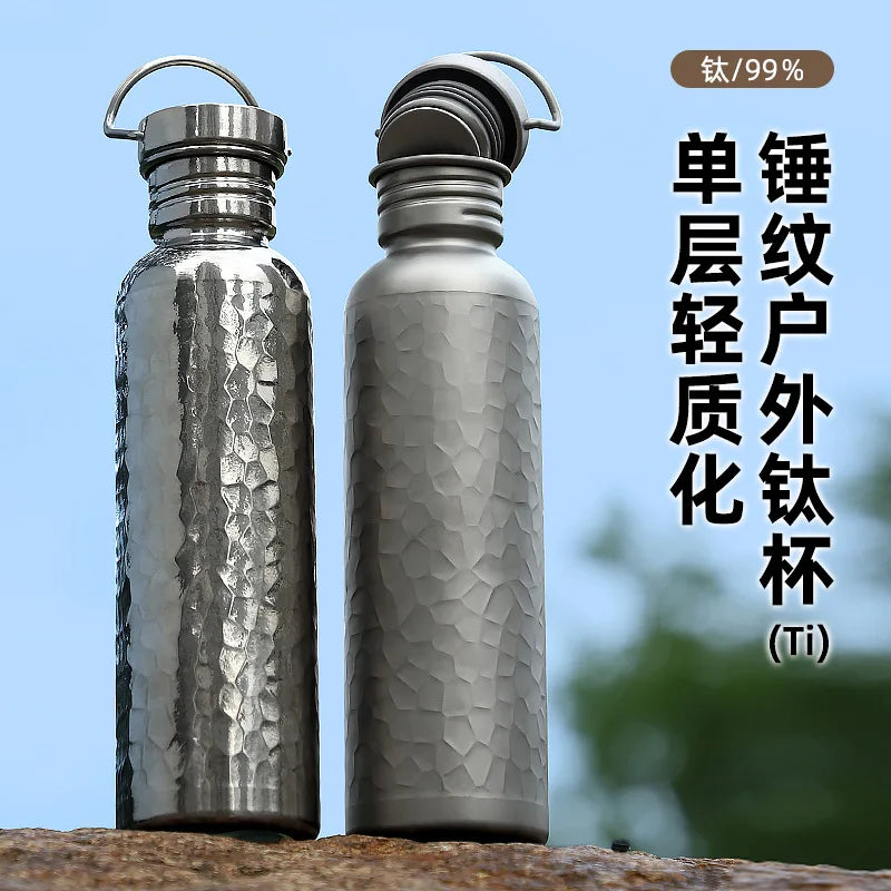 Titanium Water Bottle for Camping & Hiking