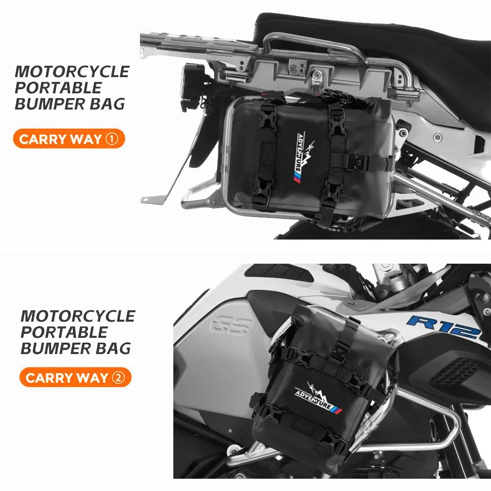 Waterproof Motorcycle Crash Bar Dry Bags (Set of 2)