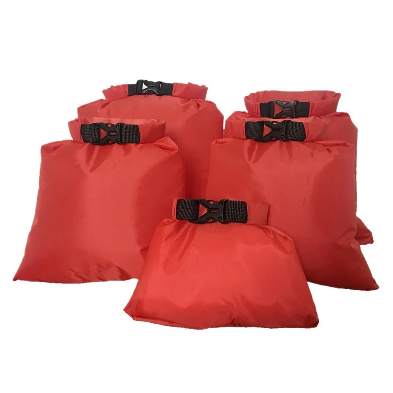 Waterproof Dry Bags 5-Pack Roll-Top  Storage Sacks for Camping, Kayaking & Rafting