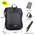 Rhinowalk Motorcycle Tail Bag | Waterproof Modular Saddle Bag | 10L / 20L / 30L