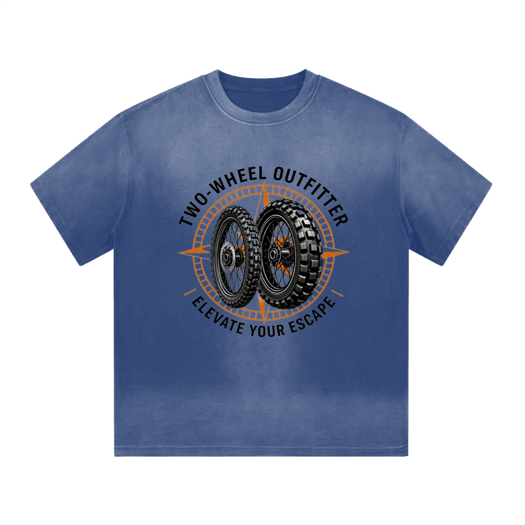 “I” Shape Gradient Washed T-Shirt